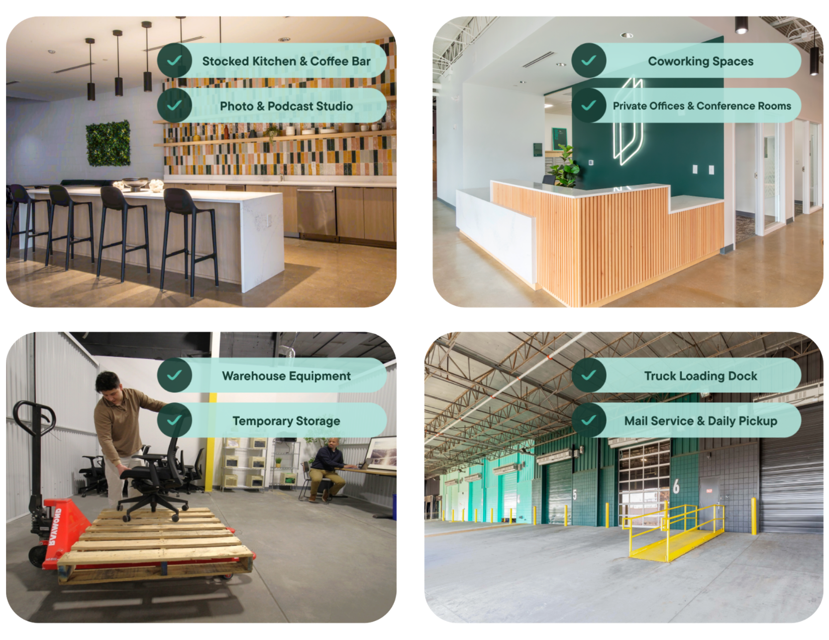 landing page 4 image grid
